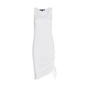 Veronica Beard Jeans Tamri Dress Medium White Ruched EUC